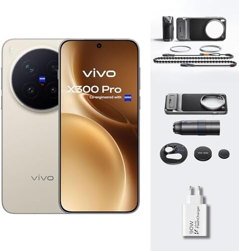vivo X300 Pro 5G + Kit Completo+Caricatore FlashCharge 90W | Fotocamera ZEISS 200MP | 16GB+512GB | Batteria 5440mAh | Display AMOLED 6,78" 120Hz | IP68/IP69 | Android 16