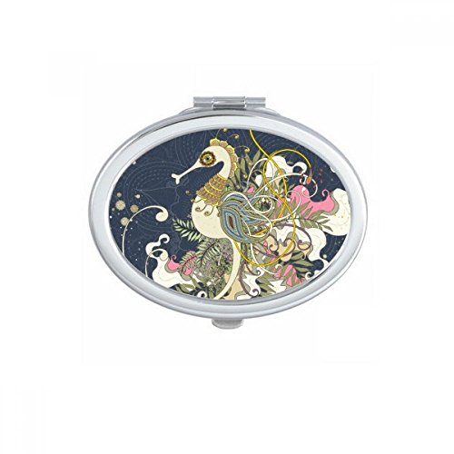 Miroir compact de poche ovale ukiyo-e pour corriger son maquillage partout - 2