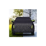 Telo Copriauto Antigrandine per Audi SQ6 e-tron SUV 2024-2025,Telo Auto Anti-Grandine Esterno Imbottito Impermeabile Traspirante Copertura Auto Completo-Nero