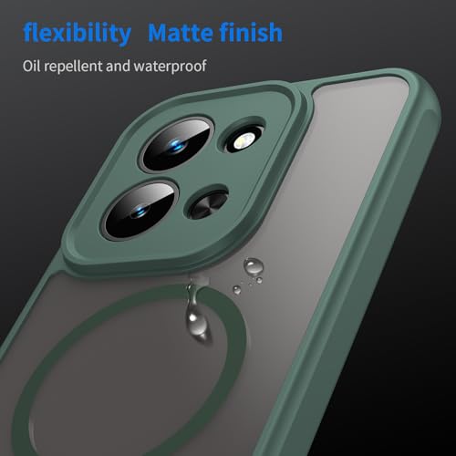 Image of Compatible with REDMI 15C (171mm) Case Cover,Compatible with MagSafe,Anti-Fall,Compatible with Xiaomi Poco C85 4G 25078PC3EE Cell Protective Phone Case Green