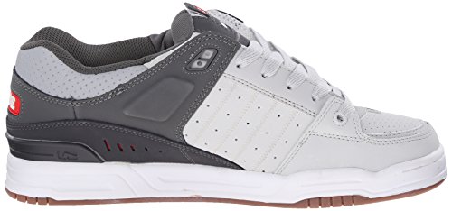 Image of Globe Mens Fusion Skate Shoes, Grey /Charcoal /Red, 14 M US