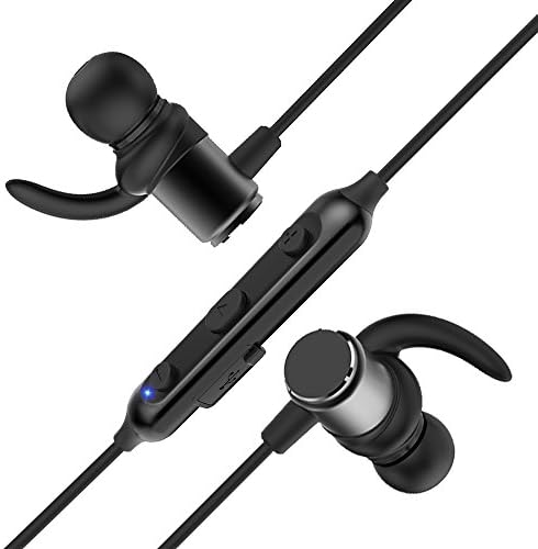 Wireless Bluetooth Headphones Neckband Headset Lightweight Magnetic in-Ear Sport Sweatproof Earbuds Earphones Noise Cancelling Earphones X12 with Mic Stereo for Gym Running Relaxation (x12-Black)