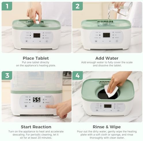 Momcozy Official Descaling Tablets, Compatible KleanPal Pro Baby Bottle Washer, Descaler for Milk & Limescale Removal, 30 Count — view 7