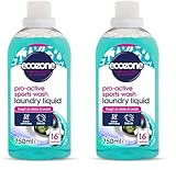 Ecozone Pro-Active Sports Wash, Ultra Concentrated Laundry Liquid Bio Detergent, Washing Machine Clothing Stain & Odour Removal, Natural Vegan Non Toxic Eco-Friendly, Gentle on Skin, 16 Washes (750ml)