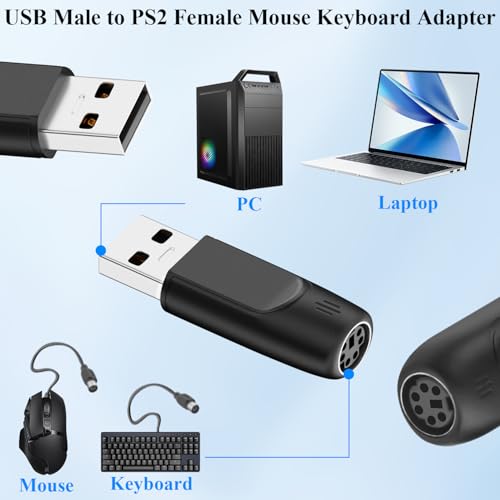 Adaptador USB A Macho a PS/2 Hembra, Pack 2 miniatura 4