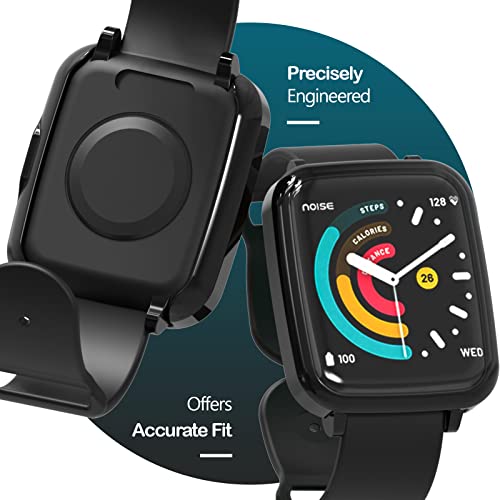 Image of Sounce Protective Case Cover Compatible ColorFit Pulse Overall Protective Case TPU HD Clear Ultra-Thin Cover with Unbreakable Screen Guard - Black