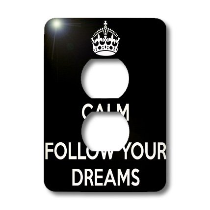 Cache-prise 3dRose Keep Calm - Décoration murale motivante - 4