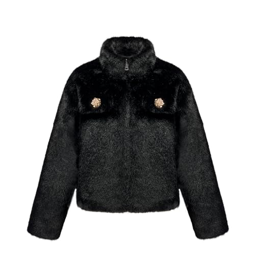 GRAN ORIENTE Womens Faux Fur Coat,Full Zip Winter Fluffy Short