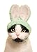 Kitan Club Cat Cap - Pet Hat Blind Box Includes 1 of 5 Cute Styles - Soft, Comfortable - Authentic Japanese Kawaii Design - Animal-Safe Materials, Premium Quality (Rabbit)