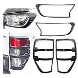 JHCHAN Light Guard for Ford Ranger Accessories - Wildtrak Raptor Thunder 2015-2022 XL XLT Limited Stormtrak Wolftrak T7 T8 Headlight Taillight Front Rear Tail Light Cover Protector 4PCS