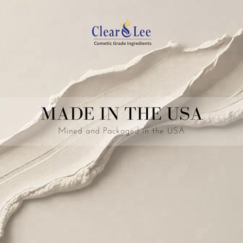 ClearLee Kaolin Clay Cosmetic Grade Powder - 100% Pure Natural Powder - Great For Skin Detox, Rejuvenation, and More - Heal Damaged Skin - DIY Clay Face Mask (1 LB)