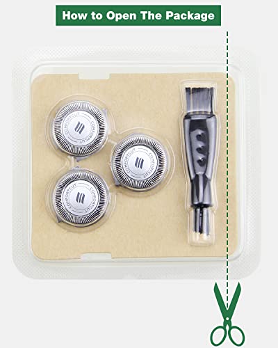 Sh30 Replacement Heads For Philips Norelco Shaver 2300 3800 Series 3000, 2000, 1000 And S738 Click And Style, 3Pack Comfortcut Shaving Heads With Durable Sharp Blade, Easy Replace, With Cleaning Brush #TOP6