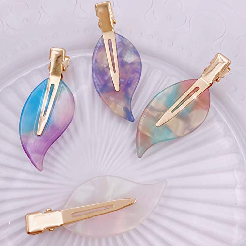 Set 4 Pinzas Planas con Resina para Cabello Mujer miniatura 4