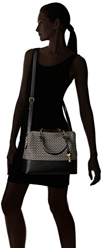 Fossil Lane Satchel Handbag, Black Stripe #TOP5