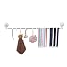 Produktbild Be&xn Einstellbar Handtuchhalter, Selbstklebend Wandmontage Bad wandregal Klebrige aufhänger Edelstahl Schlag frei Mit 6 Haken-Weiß 73-124cm(29-49inch)