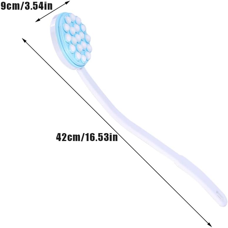 Joyzan Back Lotion Applicator, Long Self Handled Bath Massager Roll Reach Shower Brush Target Tanner Dispenser Wand Curved Rotating Head Sunscreen Skin Cream Gel Legs Feet Elderly Moisturizer Women