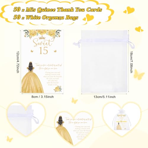Image of Wenqik 25 Pcs Quinceanera Butterfly Bracelet Adjustable Strings Cute Butterfly Charms for Woven Bracelets Accessories Quinceanera Party Favors(Gold)