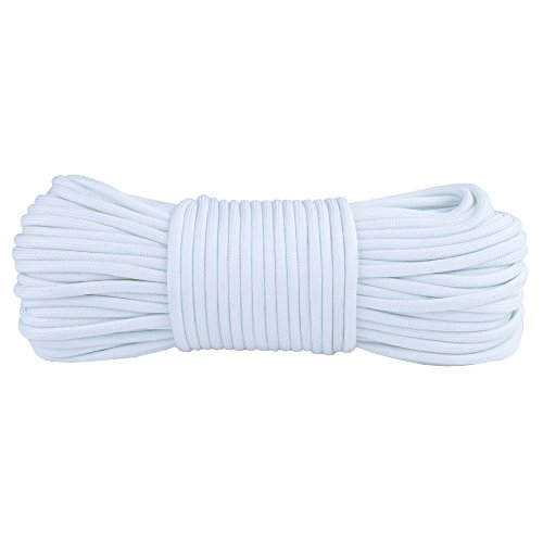 Glow in the Dark 550 Paracord (White) - 100 Feet - 21 Strand