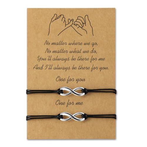 Me&Hz Pinky Promise Bracelet Sunflower/Cross/Heart/Compass Matching Couple Friendship Bracelets Mother Daughter Best Friend Gift for Women