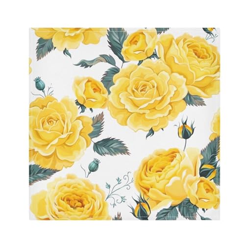 Servilletas de Tela Flores Amarillas Pack de 6 50.5x50.5 cm miniatura 1