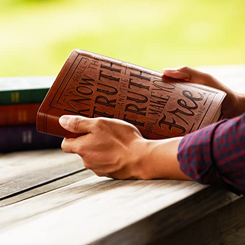 Nkjv, Personal Size Large Print End-Of-Verse Reference Bible, Verse Art Cover Collection, Leathersof