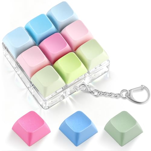 Keyboard Fidget Toy with 3 Extra Keycaps – 9 Key