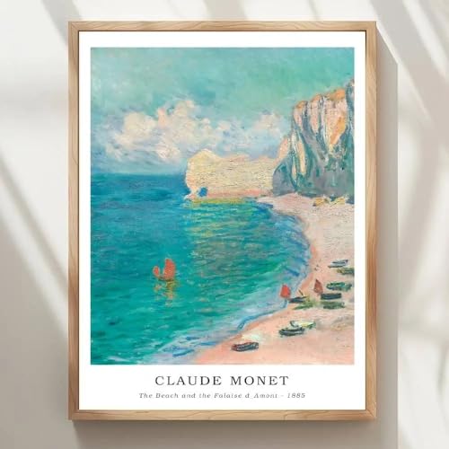 Cuadro de Monet en lienzo de 50 x 70 cm, lienzo artístico impreso sin marco para salón 2