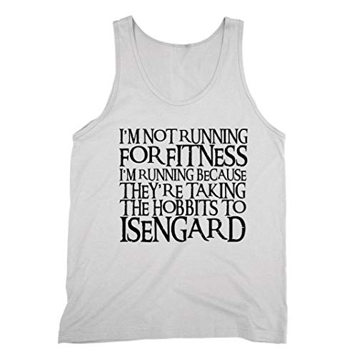 Gilet Isengard blanc L rompre l'ennui du running avec humour geek