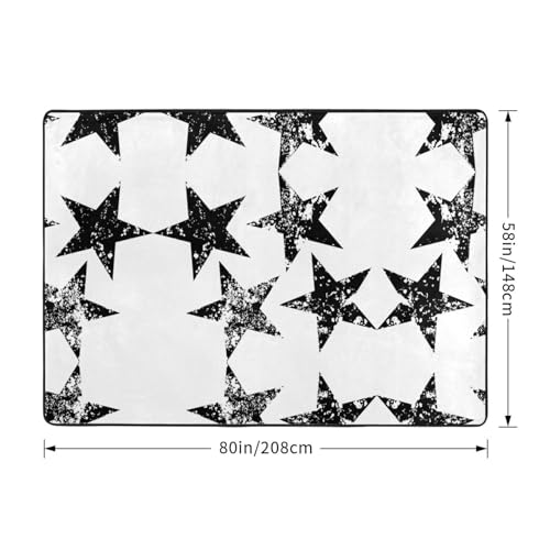 Tapis bureau imprimé étoiles grand format isolation phonique sol - 4