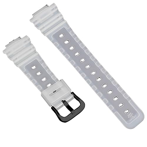 Fit for Casio G-shock GA-2100 Bands, GA-2110 Series Quickfit Soft Resin Replacement Watch Straps Wristbands Bracelet for GA2100/GA2110 (Clear)