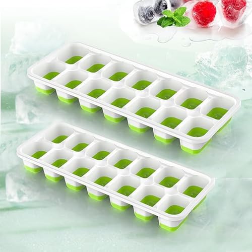 Molde para cubos de hielo 2 unidades con tapa apilable miniatura 1