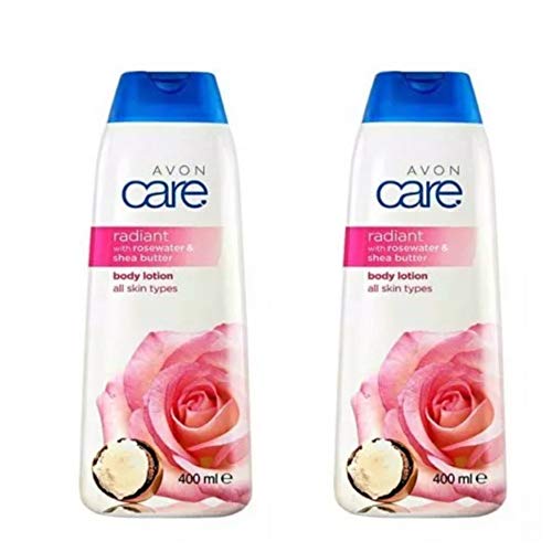 2x Avon Care Radiant Rose Water & Shea Butter Body Lotion 400ml (800ml) Cover
