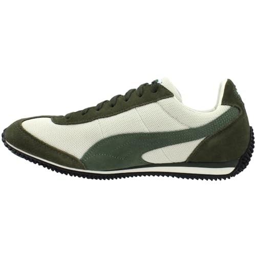 PUMA Mens Speeder Mesh Lace Up Sneakers Shoes Casual - Green, Off White - Size 4.5 D