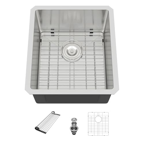 Beslend 17 Inch Undermount Brushed Nickel Sink