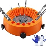 Tyafzzn Bohrerschärfer Werkzeug mit Handschuhe, Handheld Drill Bit Sharpener, bis 13 mm Drill Bits zum Schleifen 125 mm Schleifer & Winkelschleifer Bohrerschärfer