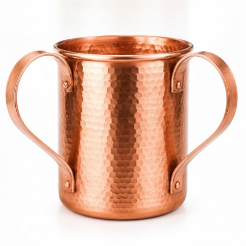 Vaso de cobre con doble asa para lavado ritual de manos miniatura 1