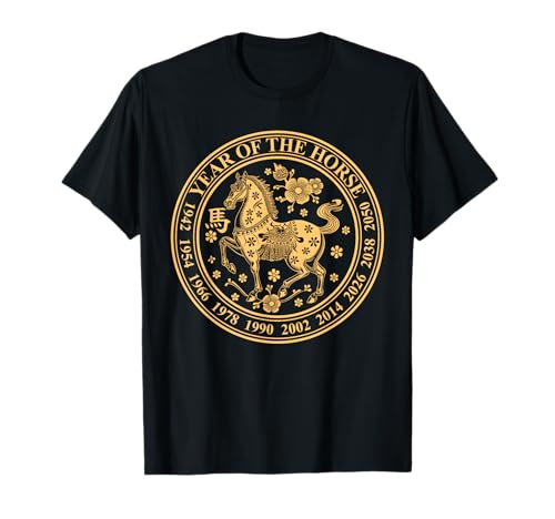Chinese New Year Of The Horse 2026 Lunar Zodiac T-Shirt