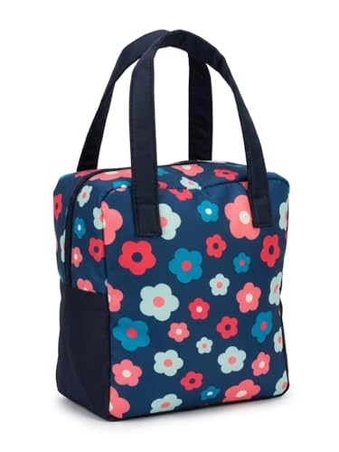 Image of Office Lunch Bag for Men & Women | 9.25 litres Capacity | Bounded Satin Fabric | Black Insulated Tiffin Carry Bag | Durable Lunch Carrier with Double Handles