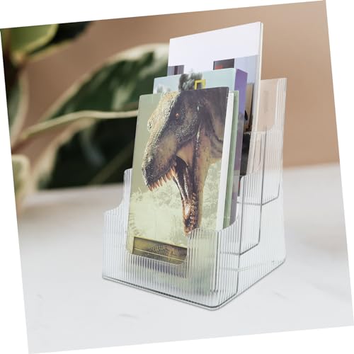 Acryl-Schreibtisch-Aktenständer, stabiler Zeitschriftenhalter, Broschüren-Präsentationsständer für Büro, Nizat, Ordner, Sto Solut, modernes C-Design, platzsparendes Schreibtisch-Zubehör