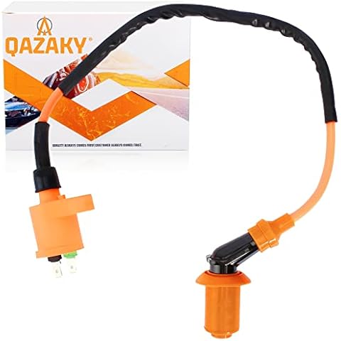 QAZAKY Performance Ignition Coil for GY6 50cc - 90cc 110cc 125cc 150cc 4-stroke Engine Motorcycle Scooter ATV Go Kart Moped Quad Pit Dirt Racing Bike QMJ157 QMI157 QMJ152 QMI152 Roketa Sunl Baja Kymco Cover