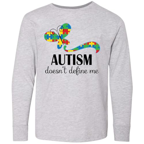 inktastic Autism Awareness Inspiration Butterfly Youth Long Sleeve T-Shirt