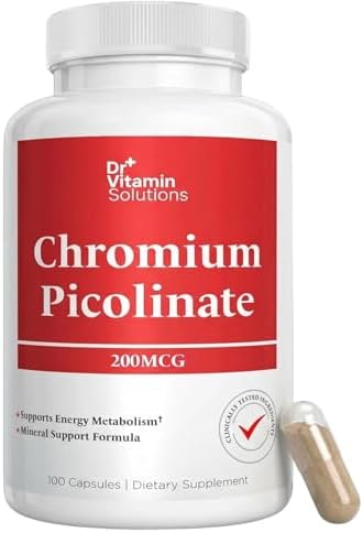 Chromium Picolinate 200 mcg, 100 Capsules - 3 Month Supply, Blood...