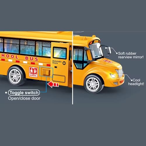 Image of DEOXY Double Decker Toys for Kids Diecast Metal Alloy London Bus Light & Music Open Door Collection Toys for Boy Kids, Black