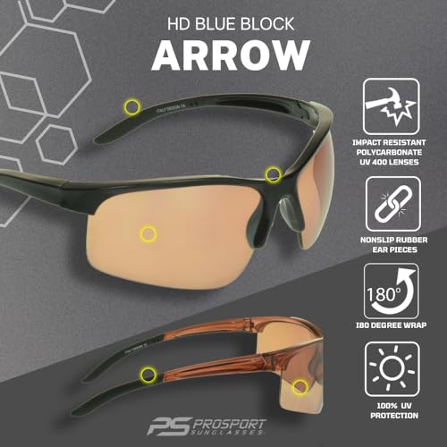 proSPORT Blue Light Reducing High Definition HD Lens Sunglass TR90 Sport Frame Men Women4