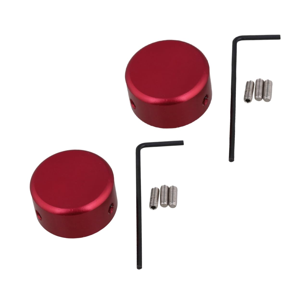 OFFSCH Pedal Caps Guitar Guitar Foot Pedal Set Aluminum Alloy Footswitch Topper (wine Cap 3 Screws Handle) Random