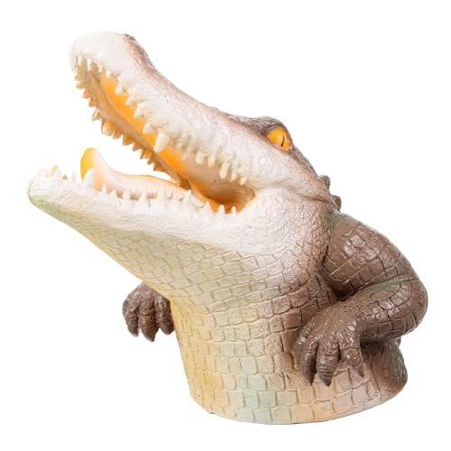Totority Floating Crocodile Head Decoration Realistic Crocodile Head Model for Outdoor Pools Patios and Gardens Durable and Lightweight Ornament for Animal Decor