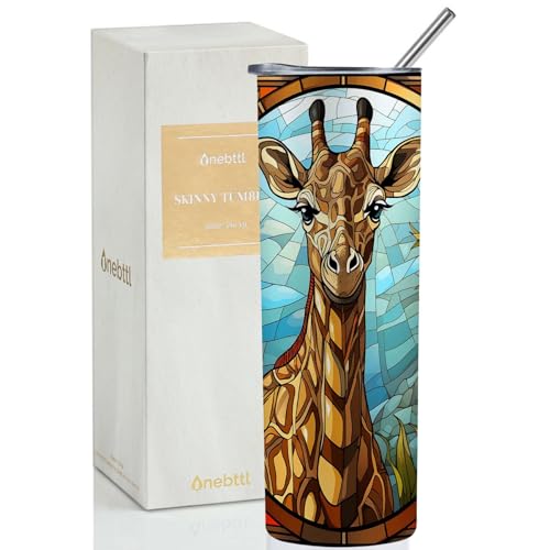 Onebttl Giraffe Gifts for Giraffe Lovers, 20oz Insulated Stainless Steel Tumblers with...