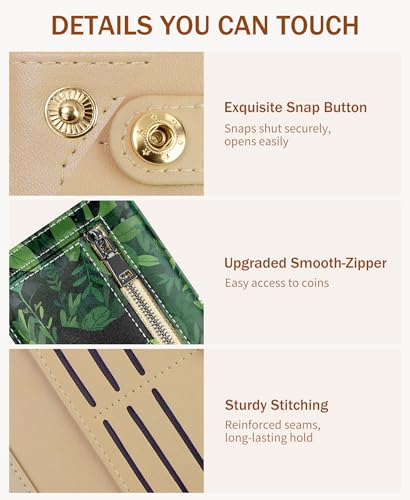 Image of Immaturus Womens Wallet RFID Blocking Slim Thin Credit Card Holder Cat | Long Bifold, 11 Card Slots, Cash Purse, Zipper Coin Pocket, Travel Clutch Billfold, PU Leather, ID Window, Ladies Woman Gift