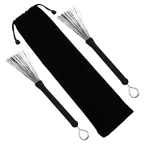 VICASKY Drum Wire Brush for Beginners Pros Retractable Drum Brush Comfort Grip