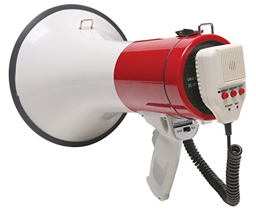 Califone PA25R Megaphone, 25 Watts Power, 1,250 feet Effective Distance, Up to 10